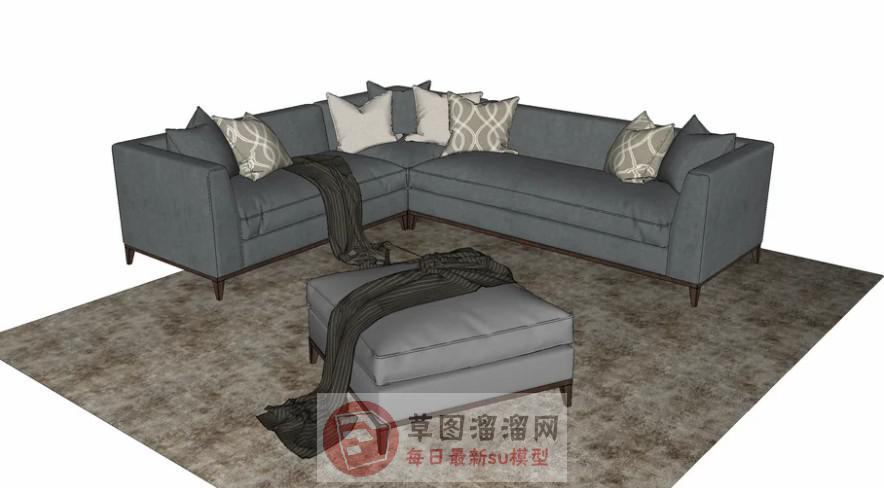 L型沙发家具SU模型