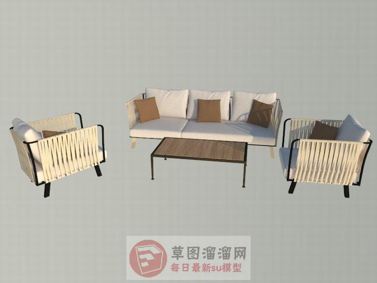 户外沙发家具SU模型