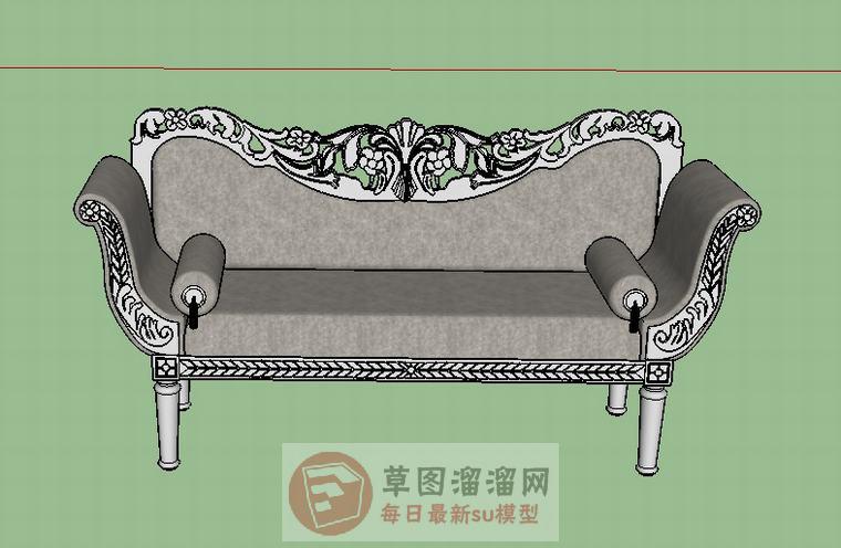 卧榻沙发SU模型