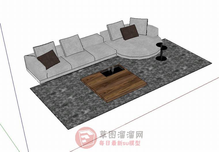 沙发茶几家具SU模型