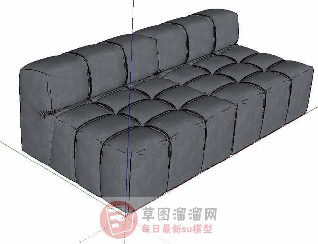 软包现代沙发SU模型