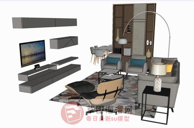 客厅沙发家具SU模型