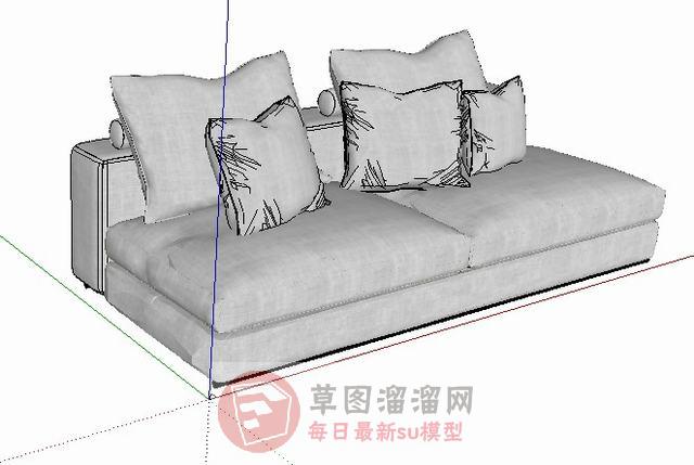 双人座沙发SU模型