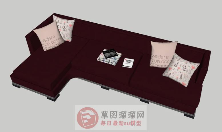 L型沙发家具SU模型