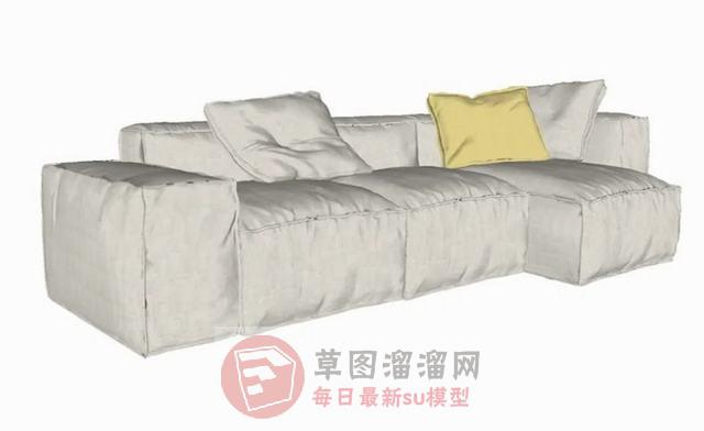 L形沙发家具SU模型