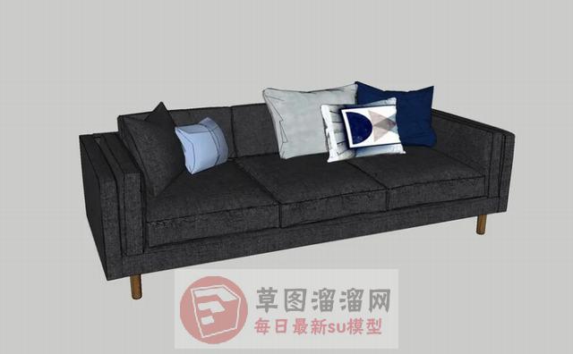 沙发三人座家具SU模型