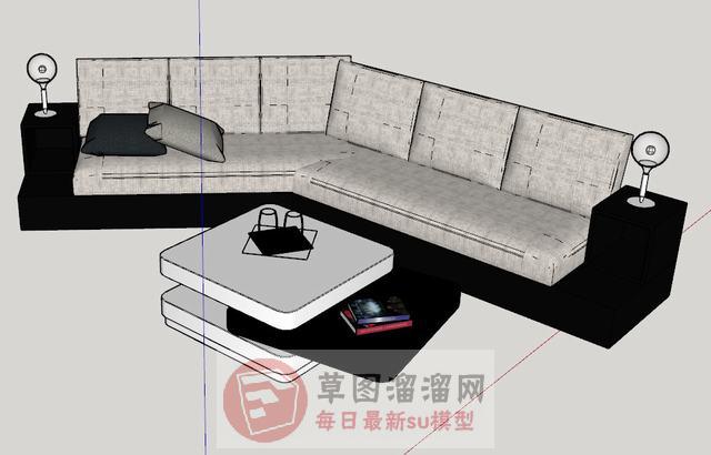 后现代沙发家具SU模型