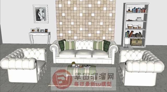 沙发家具置物柜SU模型
