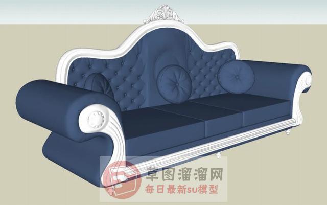 三人座沙发家具SU模型