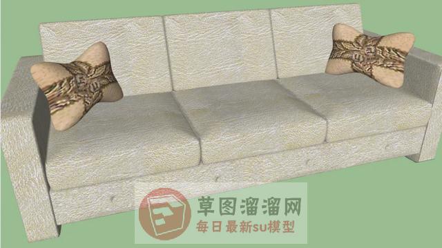 沙发家具三人座SU模型