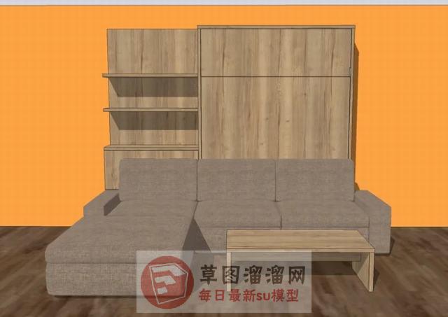 L形沙发家具SU模型