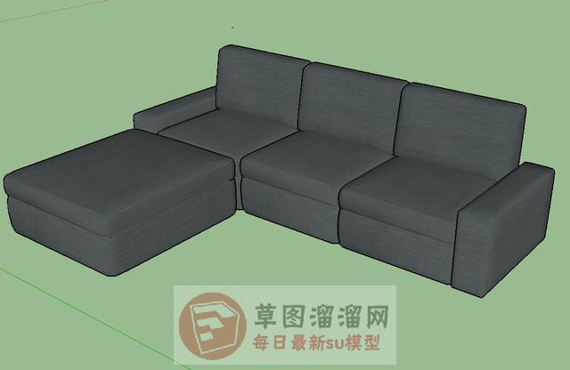 L型沙发家具SU模型