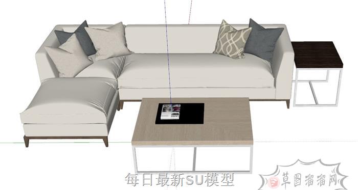 L型沙发家具SU模型