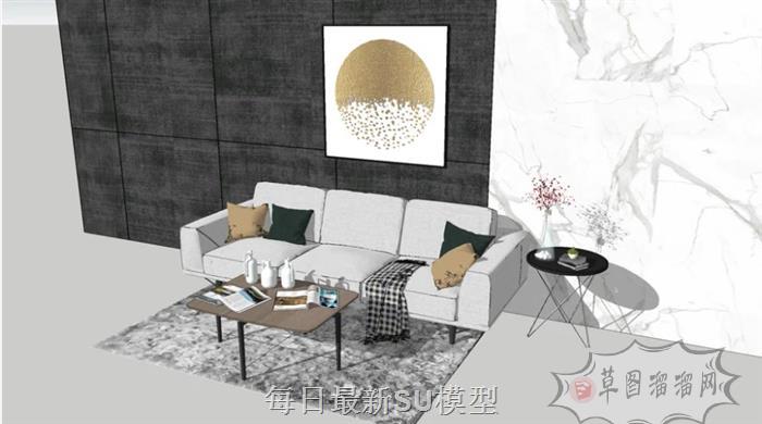 沙发茶几家具SU模型