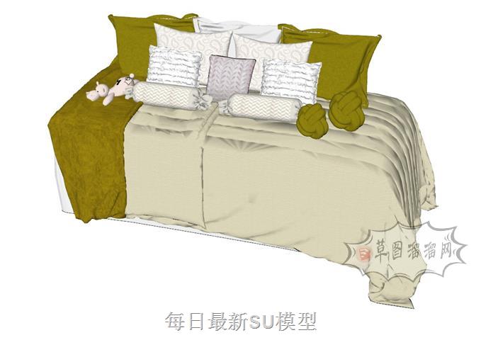 沙发床SU模型