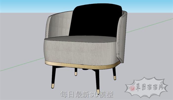 布艺沙发椅SU模型