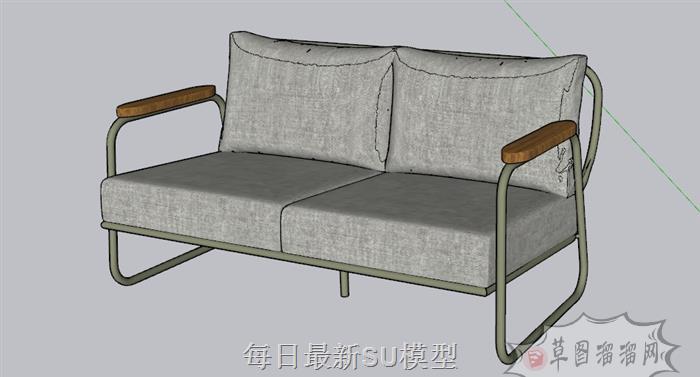 两人座沙发SU模型