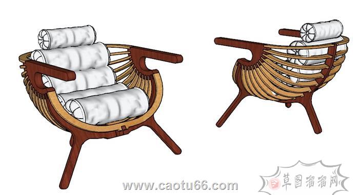 椅子扶手椅SU模型