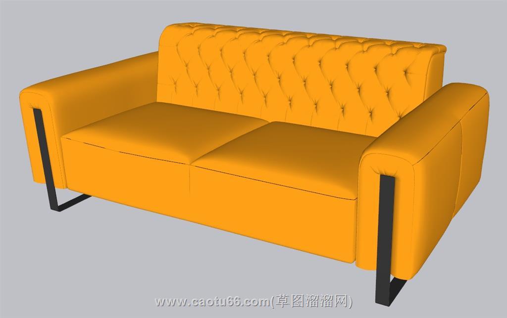 两人座沙发SU模型