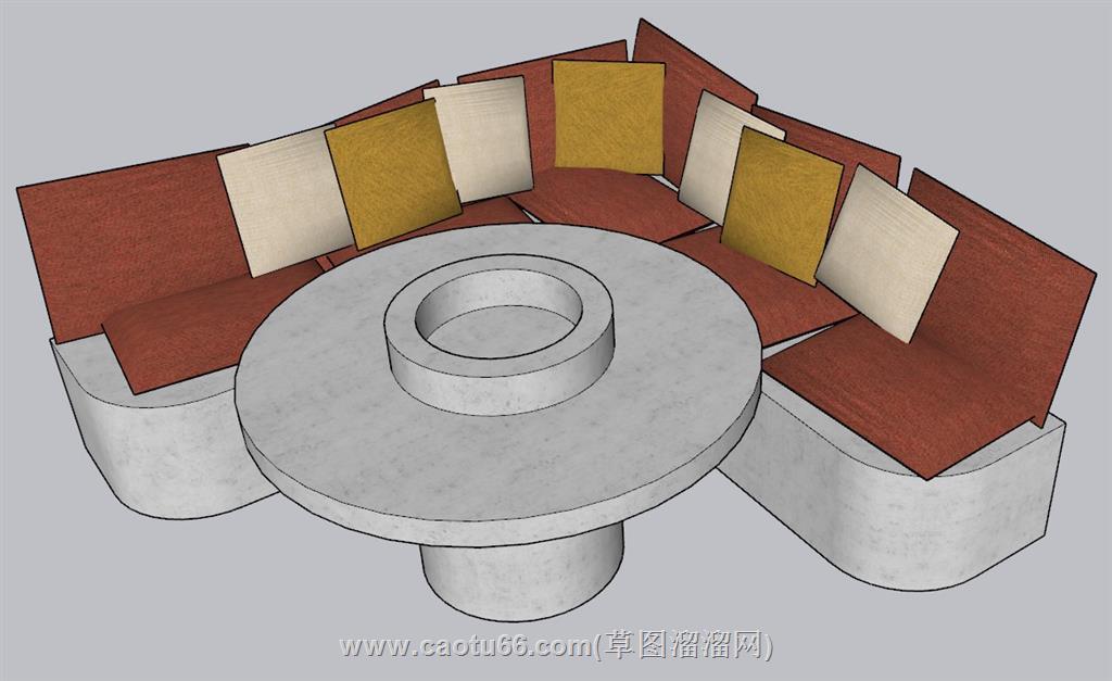 户外沙发SU模型