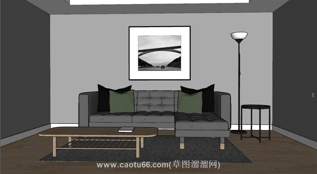 沙发茶几SU模型