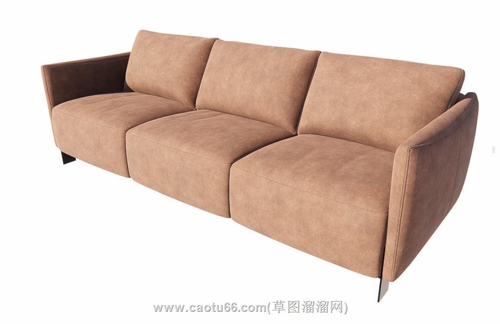 三人座沙发SU模型