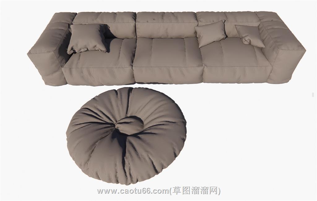 布艺沙发SU模型