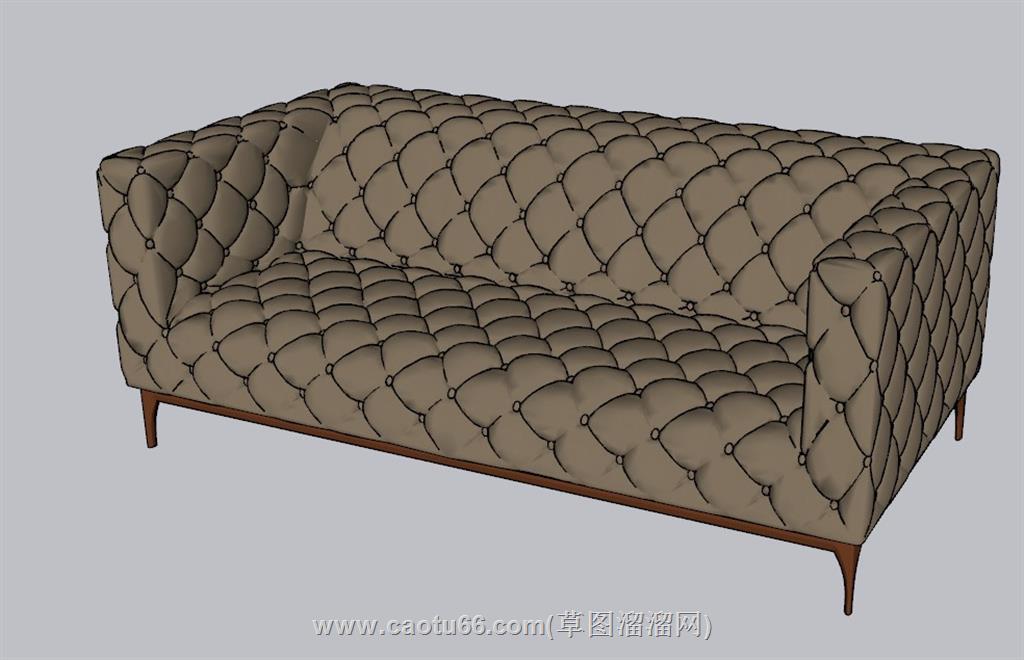皮革沙发SU模型