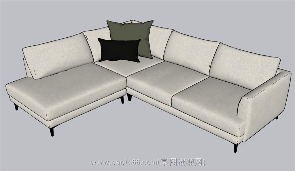 L型沙发家具SU模型