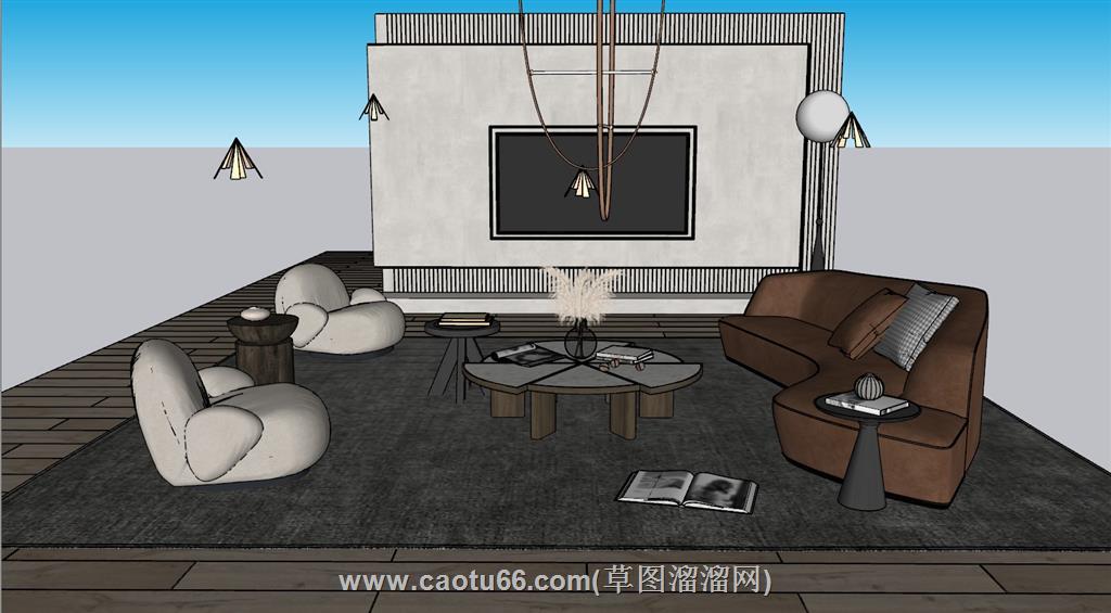 客厅沙发SU模型