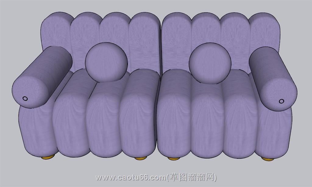 两人座沙发SU模型