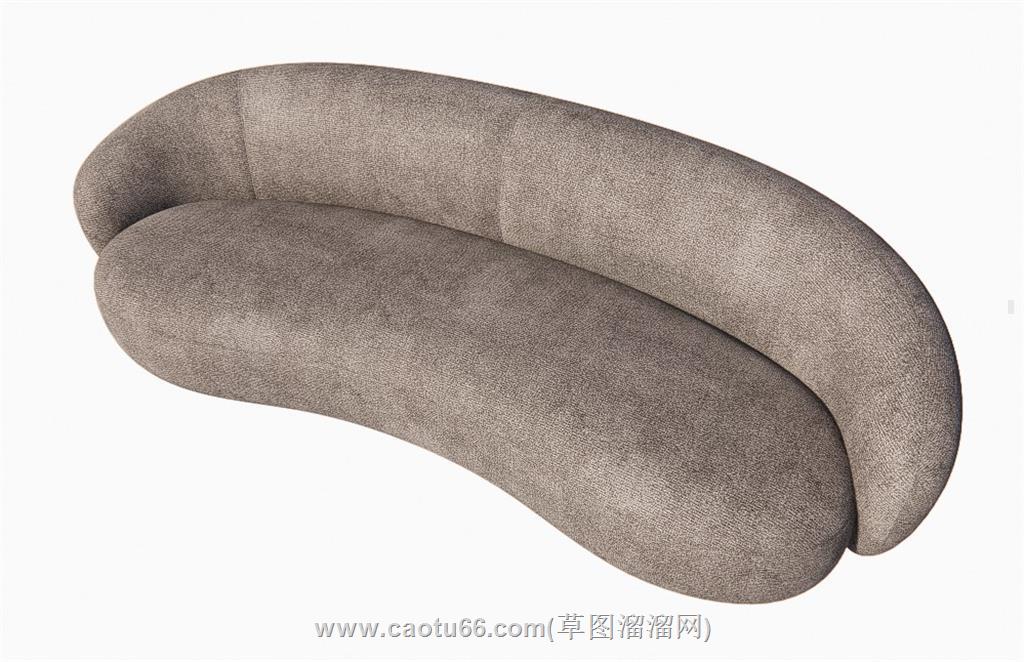 法式奶油风沙发SU模型