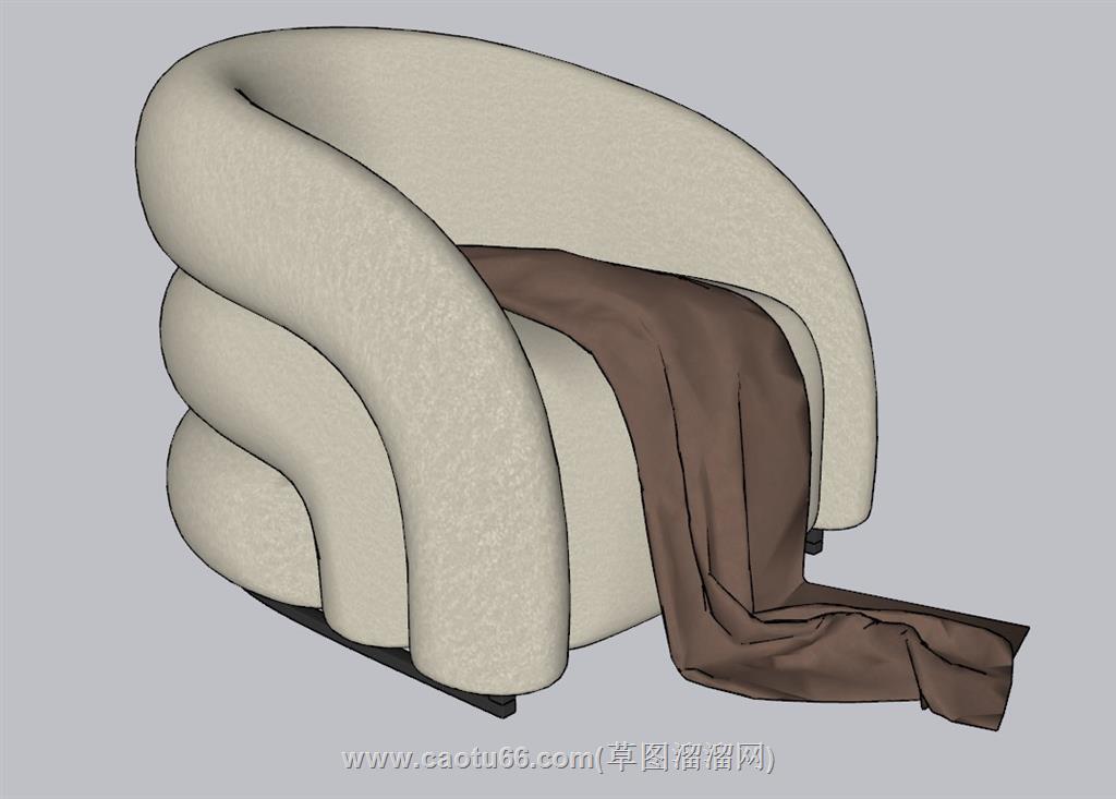 单人沙发椅SU模型
