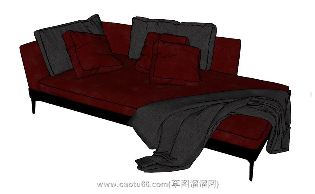贵妃沙发SU模型