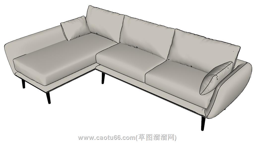 L形沙发SU模型