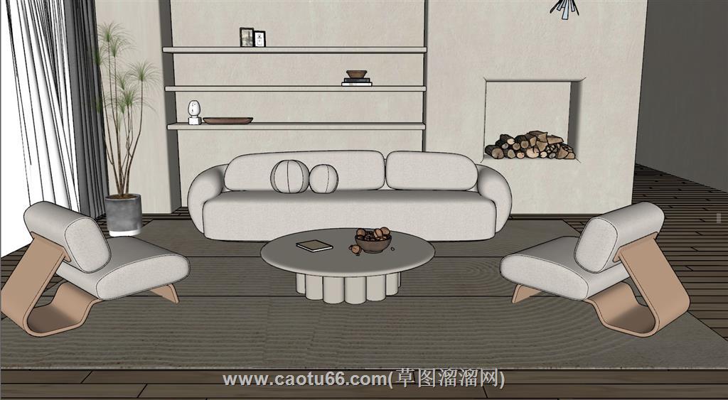 客厅沙发SU模型