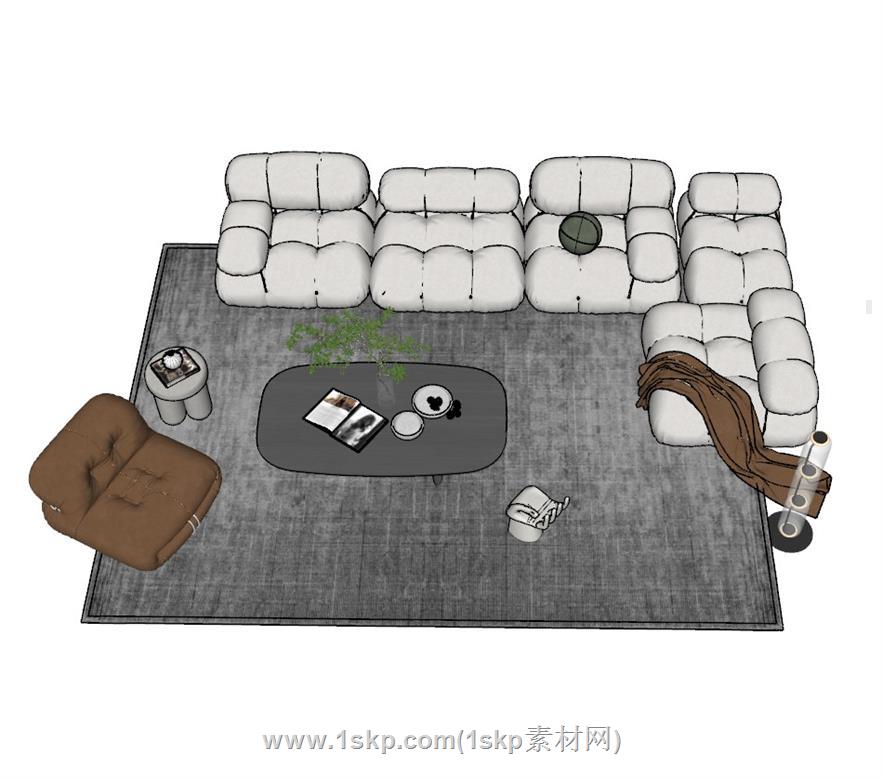 侘寂风沙发SU模型