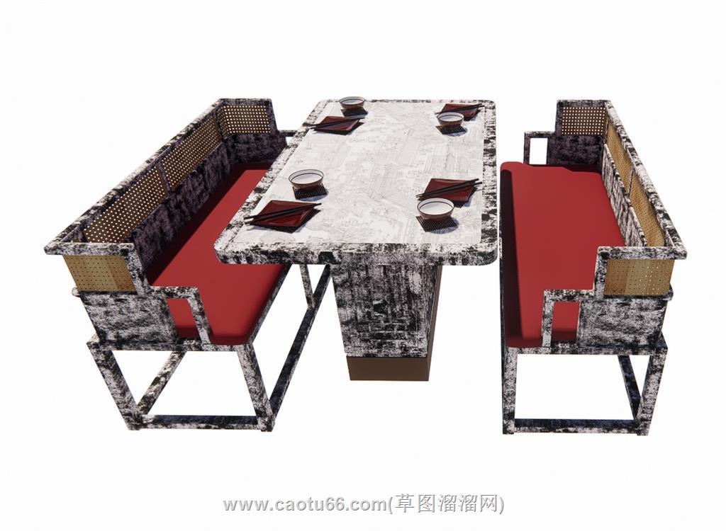 卡座沙发SU模型