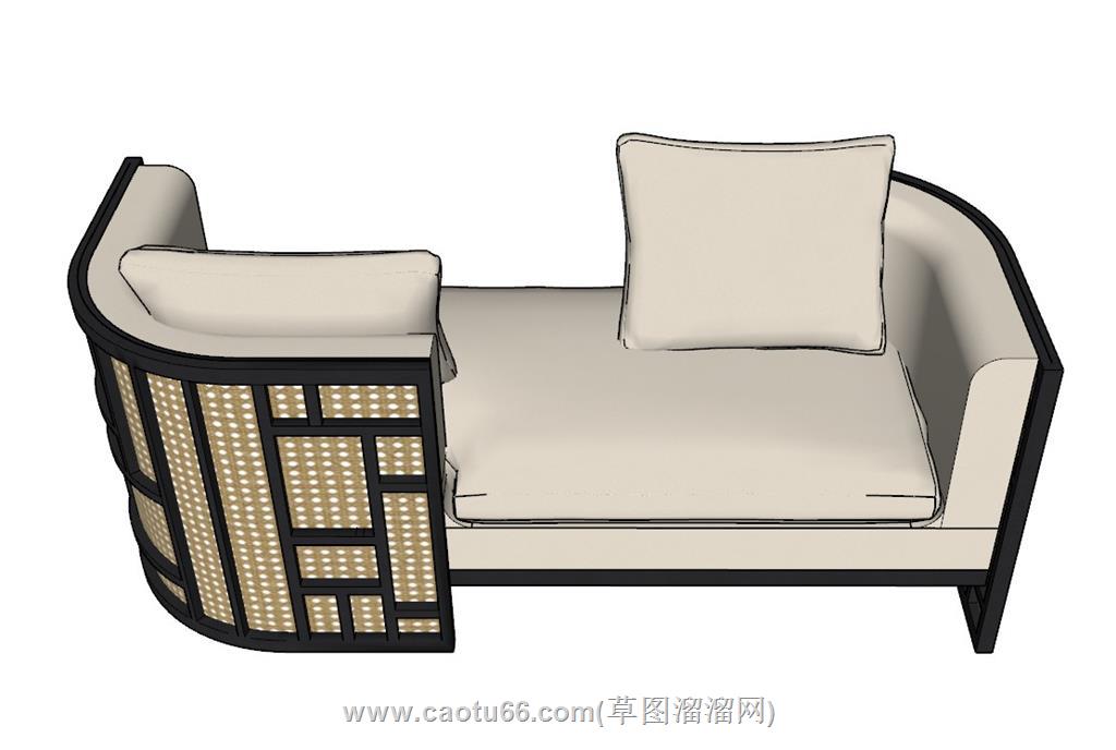 双向沙发SU模型