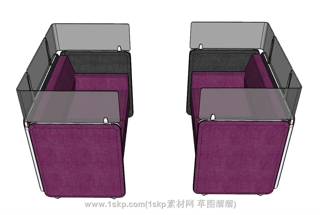 卡座沙发SU模型