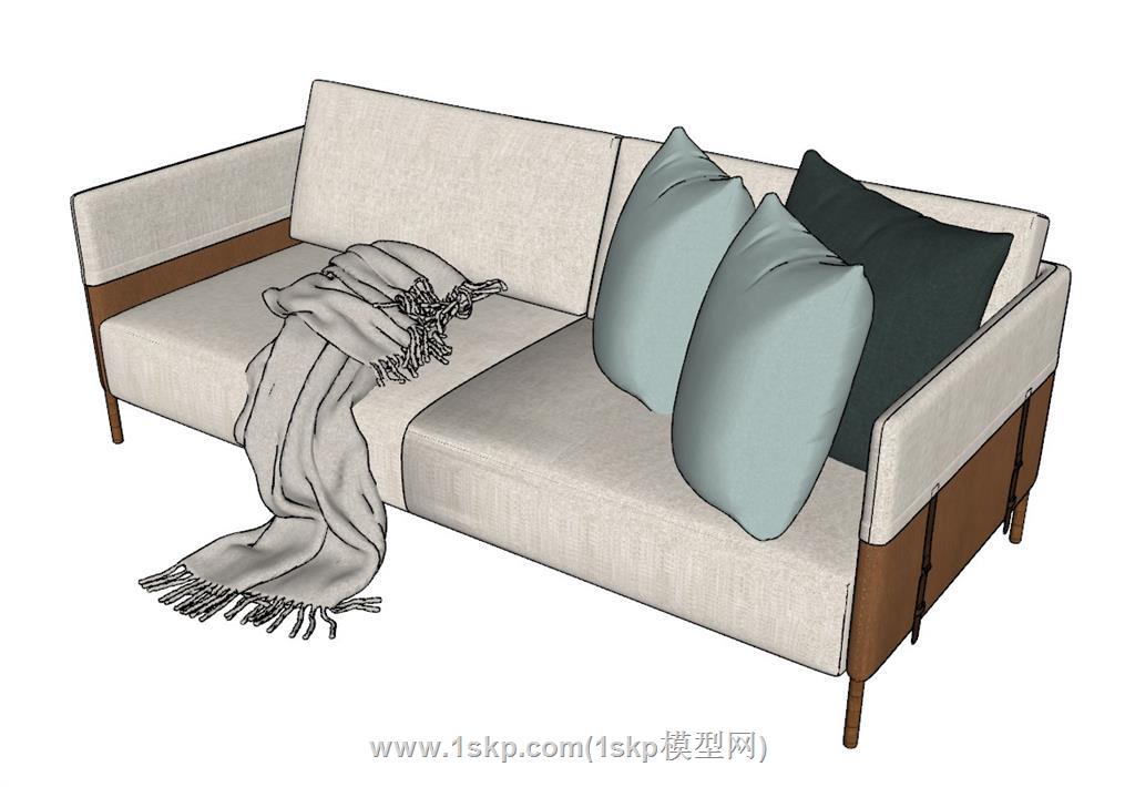 两人座沙发SU模型