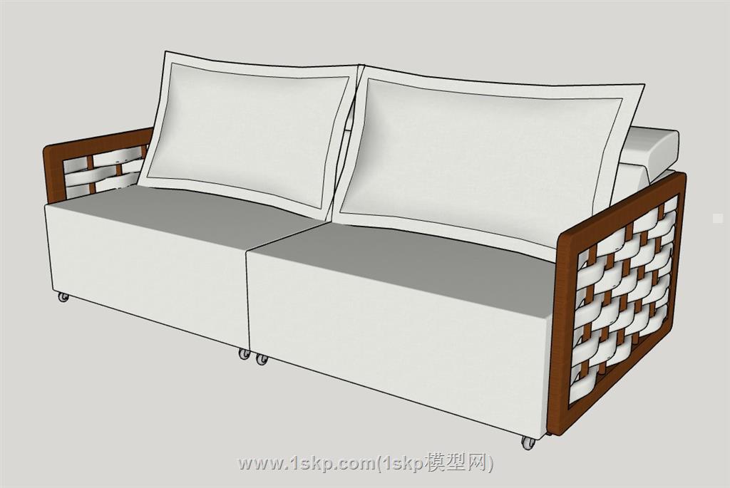 两人座沙发SU模型