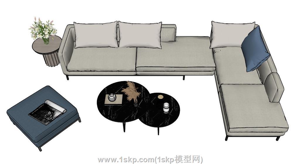 沙发茶几SU模型