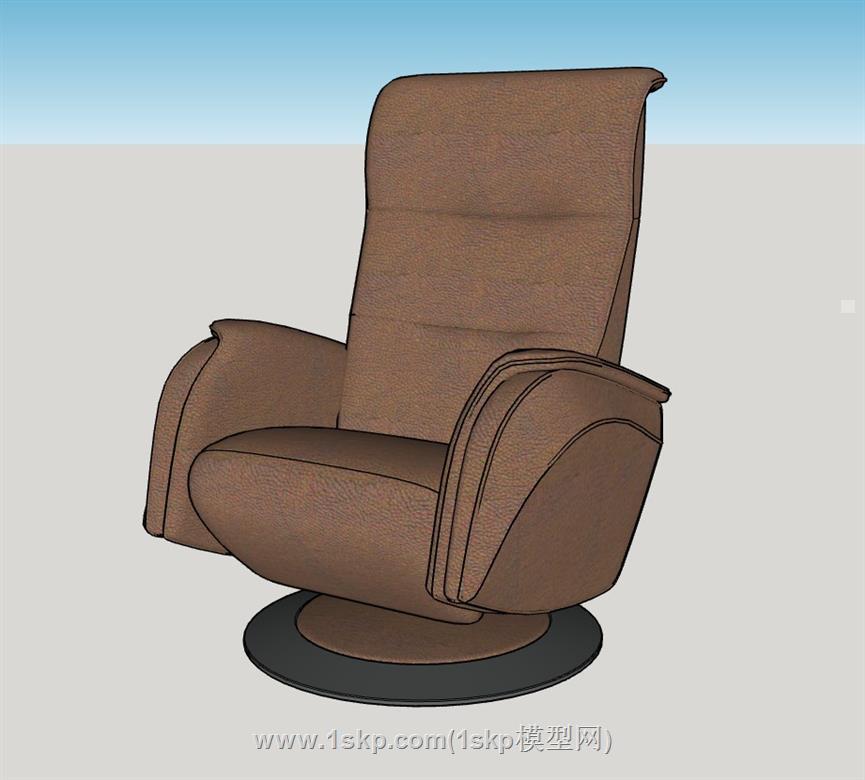 单人座旋转椅SU模型