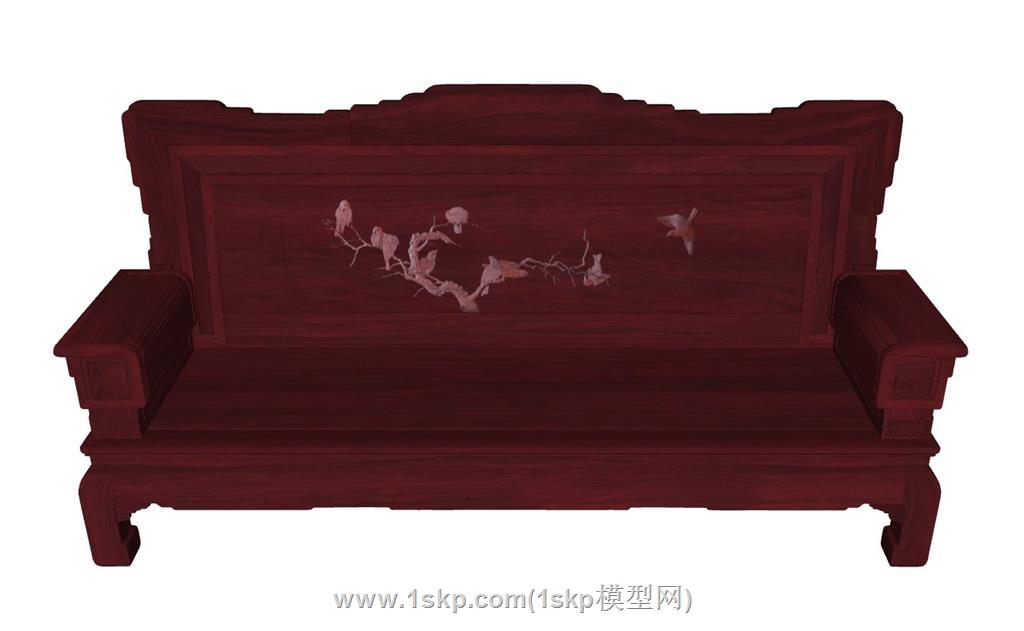 中式红木沙发SU模型