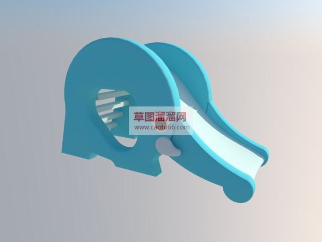 大象儿童游乐滑滑梯SU模型