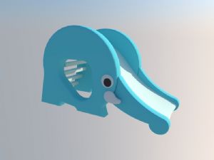 大象儿童游乐滑滑梯SU模型