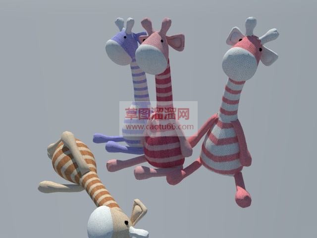 长颈鹿布娃娃玩具SU模型