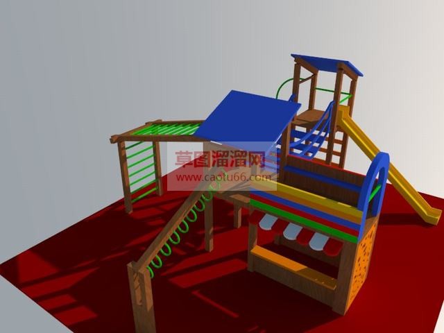 儿童游乐滑梯SU模型