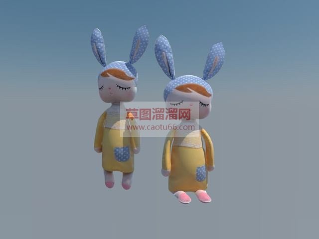 兔子布娃娃玩具SU模型